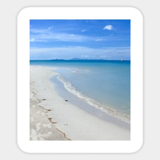 blue sea and white sand beach in Thailand Sticker